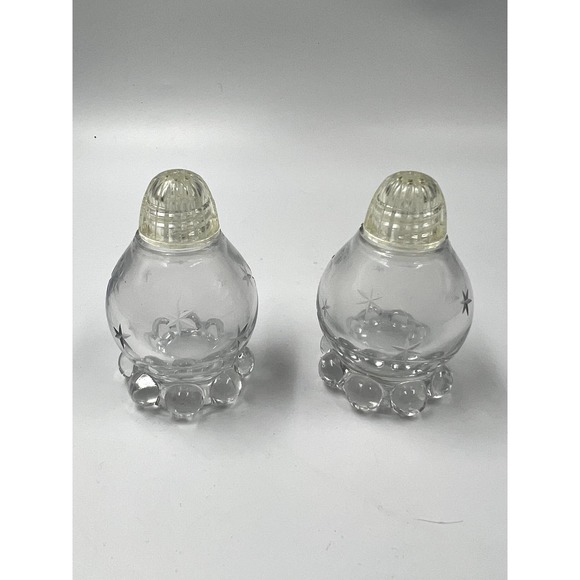 candlewick Other - Vintage Imperial Glass Candlewick salt and pepper shakers with etched star